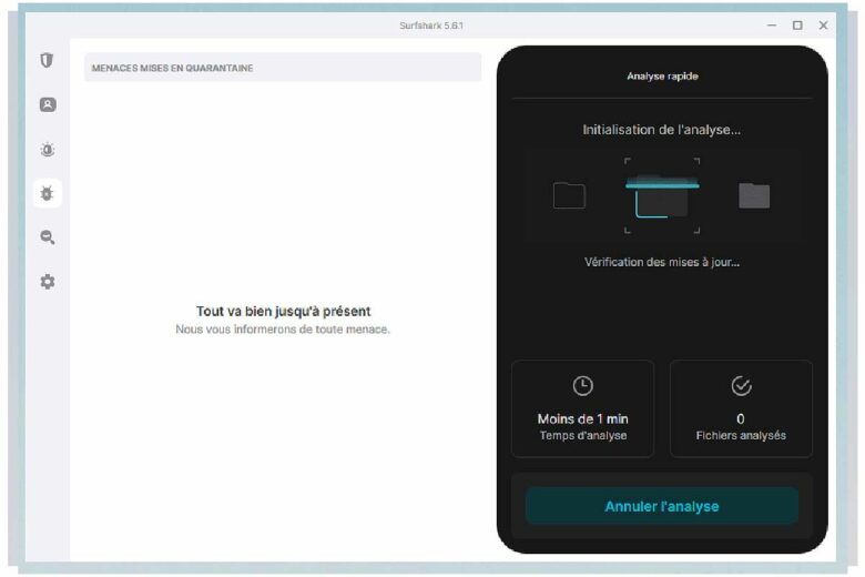 L'antivirus analyse les fichiers et les programmes lorsque vous les téléchargez, les installez ou les utilisez.