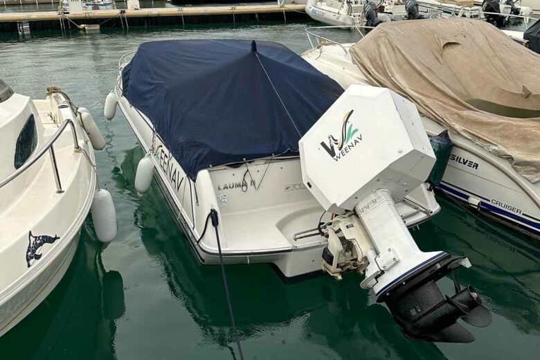 Moteur électrique pour bateau de Weenav.