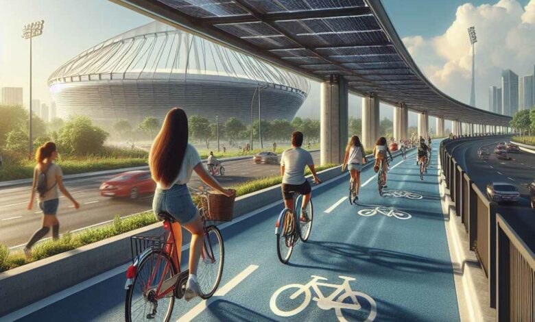 Une piste cyclable recouverte de panneaux photovoltaïque a vu le jour dans la ville de Fribourg.