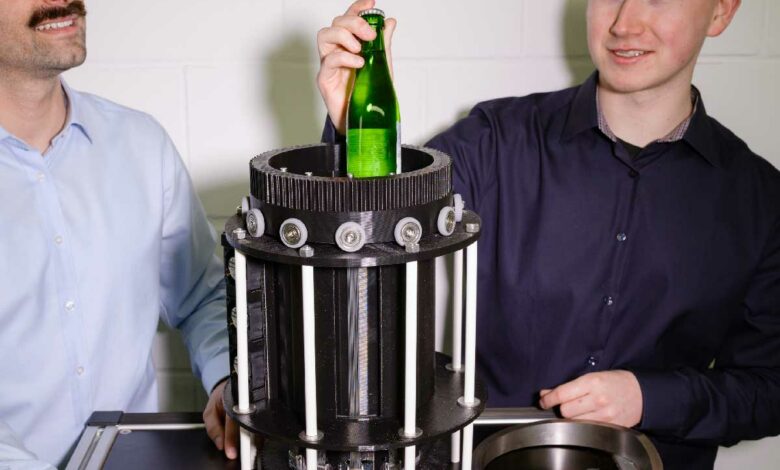 Le prototype du réfrigérateur lors d'essais en laboratoire.