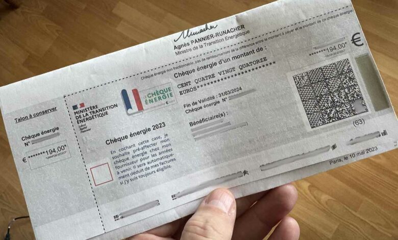 Chèque énergie de l'année 2023.