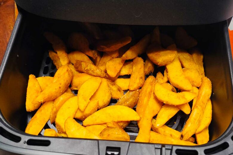 Test de cuisson avec des frites de poulet.