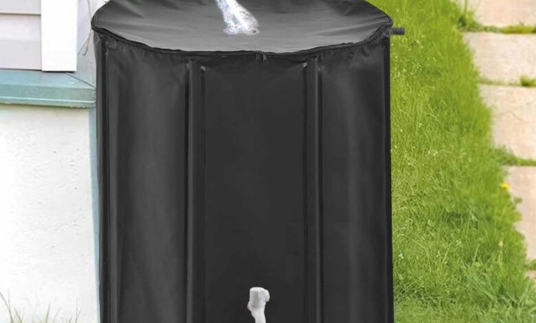 L'eau de pluie récupérée permet d'économiser l'eau potable utilisée au jardin.