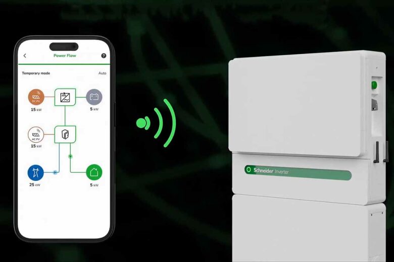 Une application dédiée est disponible pour la gestion à distance de ses appareils Schneider.