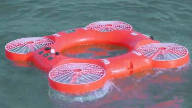 Un drone bouée de sauvetage pour aider les naufragés et les personnes en danger de noyade.