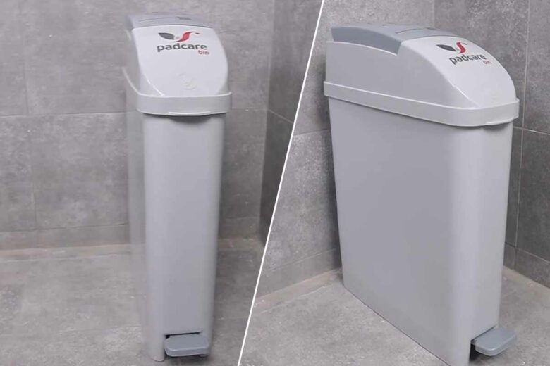 Des poubelles spéciales pour déposer les protections périodiques, qui seront ensuite collectées.