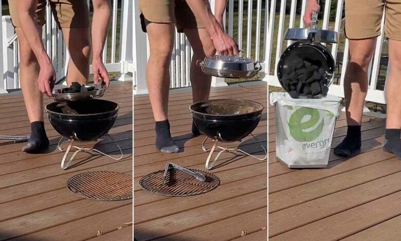 Déposer le Grate Mate pour la cuisson, récupérer les cendres et braises, puis les transporter pour les jetter.