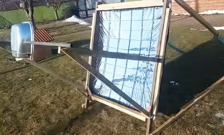 Le rayonnement solaire est capté et transformé en chaleur par le panneaux.