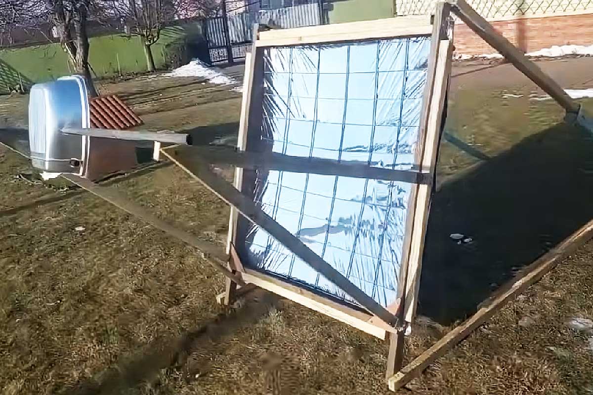 Le rayonnement solaire est capté et transformé en chaleur par le panneaux.