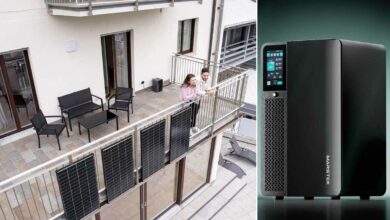 Des systèmes de stockage d'énergie spécialement étudiés pour les balcons.