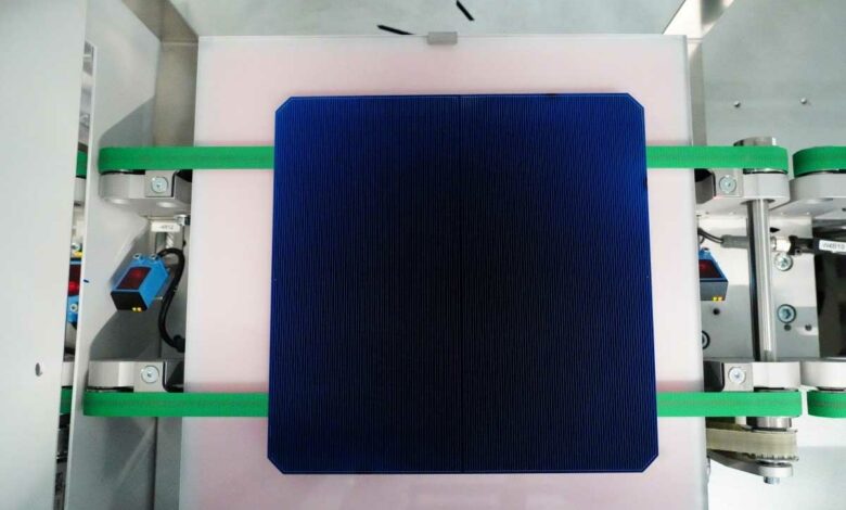 Cellule solaire au format M10 fabriquée en PV-TEC