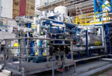 L'usine de traitement d'hydrogène vert.