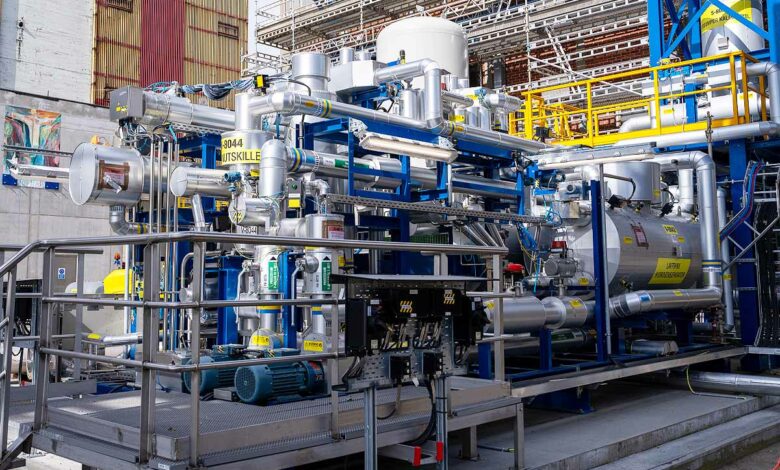 L'usine de traitement d'hydrogène vert.