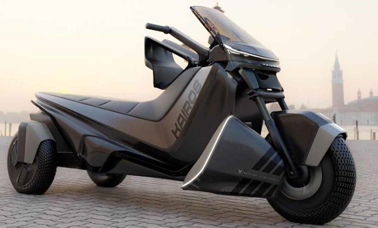 Un scooter électrique à 3 roues, pensé pour une sécurité maximale du conducteur.