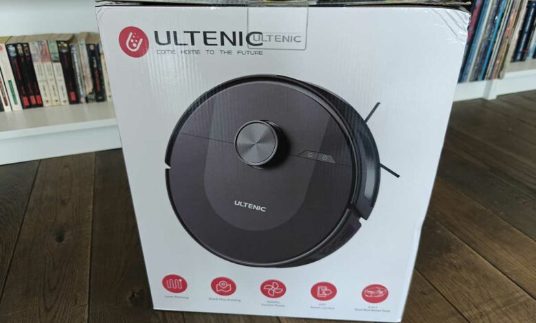 L'emballage du robot aspirateur laveur Ultenic D10.