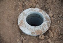 Un puisard pour le drainage et l'évacuation des eaux de pluie.