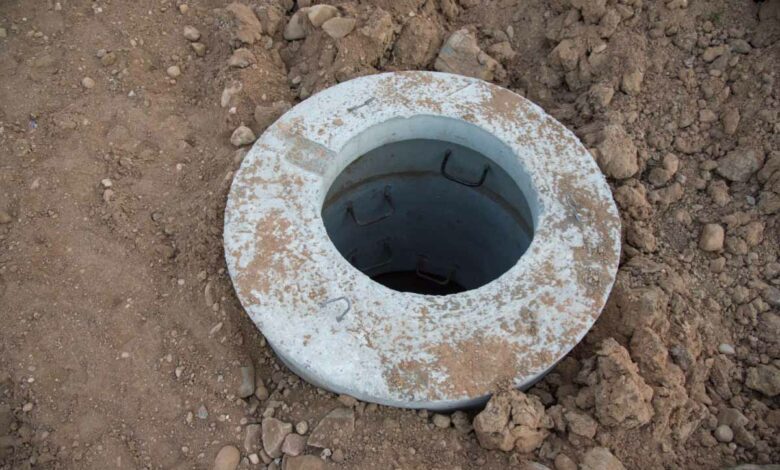 Un puisard pour le drainage et l'évacuation des eaux de pluie.