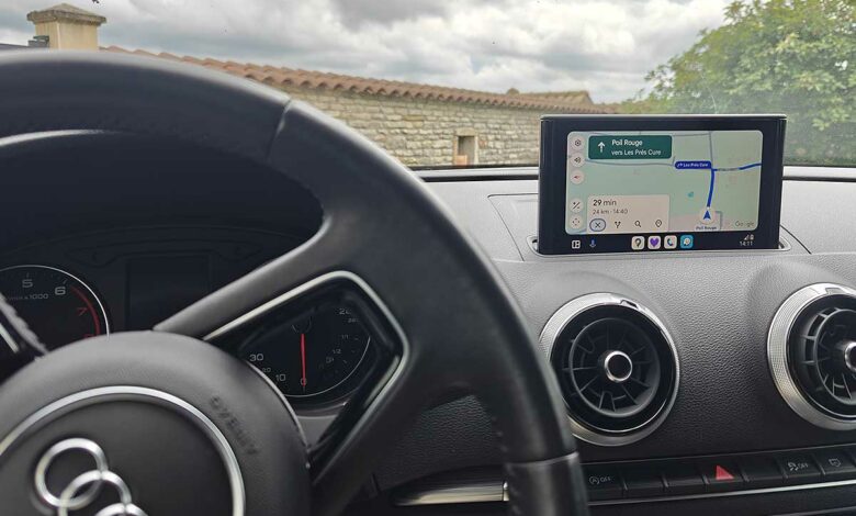 L'application Google Maps sur Android pour servir de GPS en voiture.
