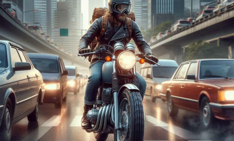 La fin de l'autorisation pour l'inter-file des motards prend effet le 1ᵉʳ aout 2024.