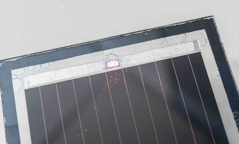 Une cellule solaire en pérovskite qui peut être imprimée.