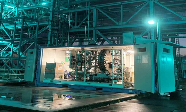 Un électrolyseur pour produire de l'hydrogène vert à un cout plus abordable installé à la centrale RWE de Magnum.