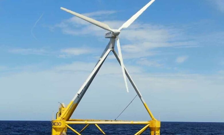 Une éolienne offshore mobile qui s'aligne sur la direction du vent.