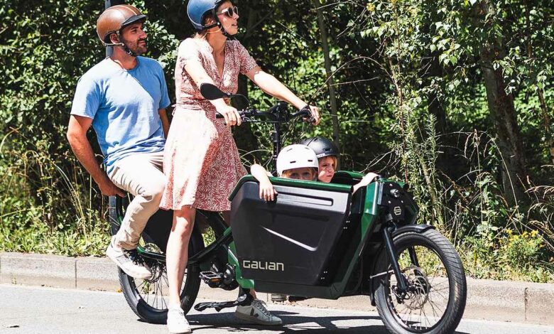 Petite balade en famille avec ce vélo cargo.