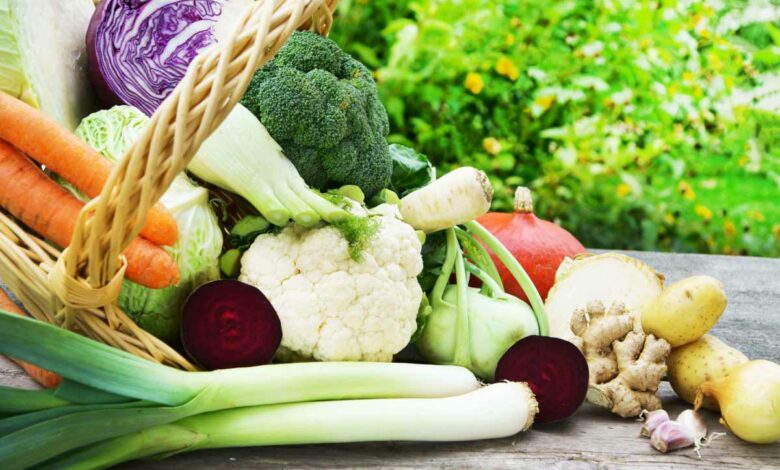 Un bel assortiment de légumes d'hiver.