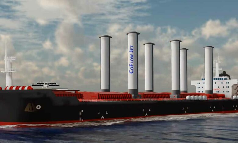 Concept d'une propulsion éolienne à pressurisation d'air.
