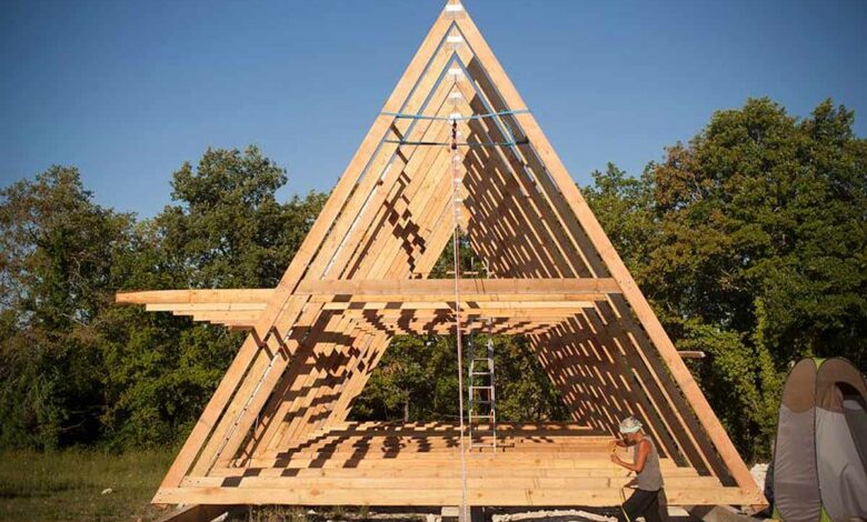 Elisabeth Faure a construit elle-même sa maison en A.