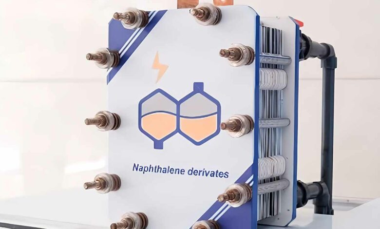 Prototype de batterie à base de naphalène du groupe de recherche du DICP.