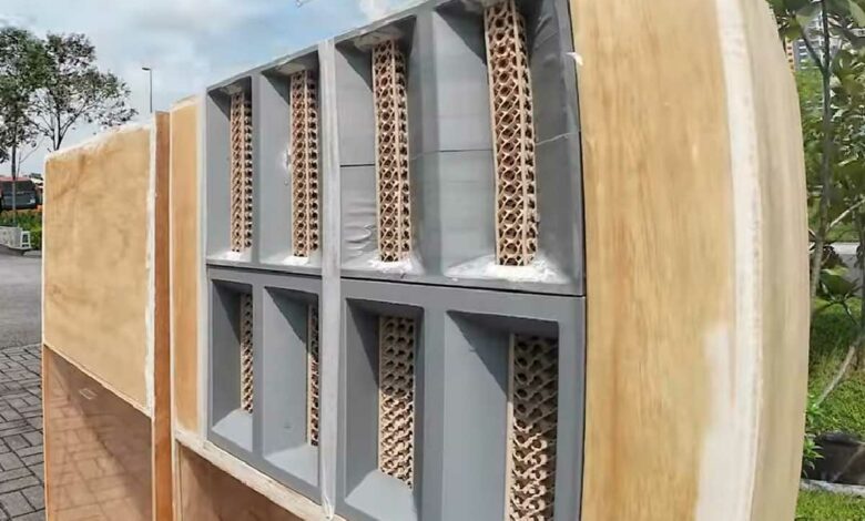 Brikoole est une brique de construction innovante qui utilise une technologie de refroidissement passif pour réguler naturellement les températures intérieures.