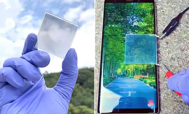 Des chercheurs ont réussi à recharger un téléphone avec cette cellule photovoltaïque transparente.