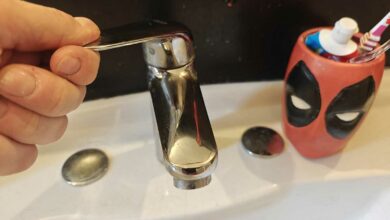 Fermeture d'un robinet.