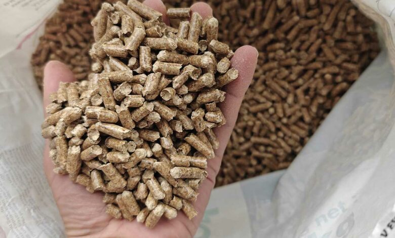 Pellets de bois pour le chauffage.