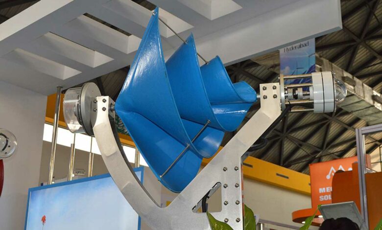 Une éolienne domestique inspirée de la forme de la coquille du nautile et de la vis d’Archimède.