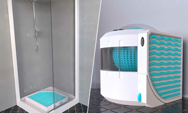 Laver son linge avec l'eau de récupération de la douche, c'est l'utilité de cette machine à laver.