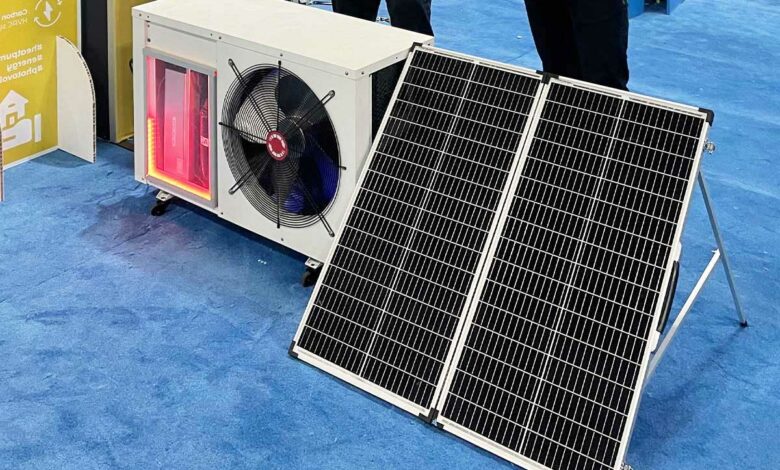 Lancey dévoile une pompe à chaleur autonome fonctionnant avec des panneaux solaires.