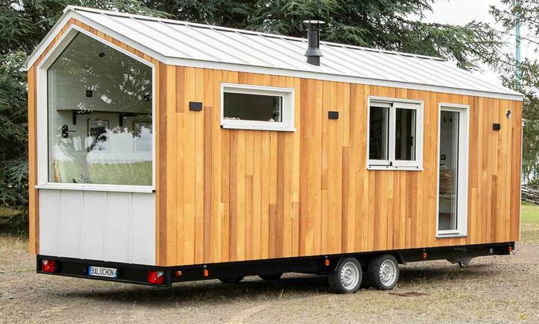 Voici le dernier modèle de tiny house sorti des ateliers Baluchon, la Moulinsart.