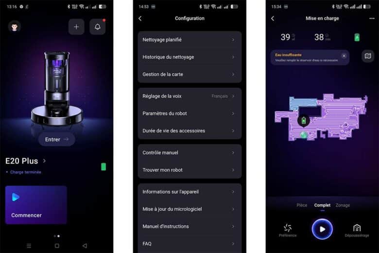 L'application dédiée.