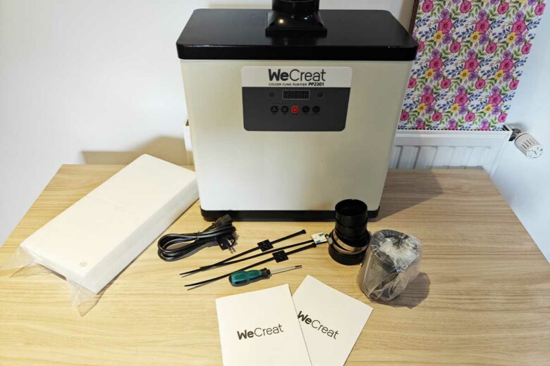 Le contenu du carton du filtre à air « CleanAir ».