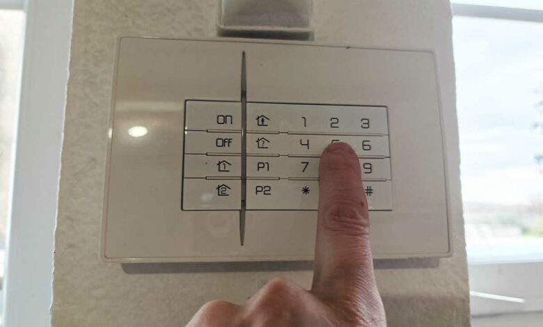 Le clavier d'une alarme connectée.