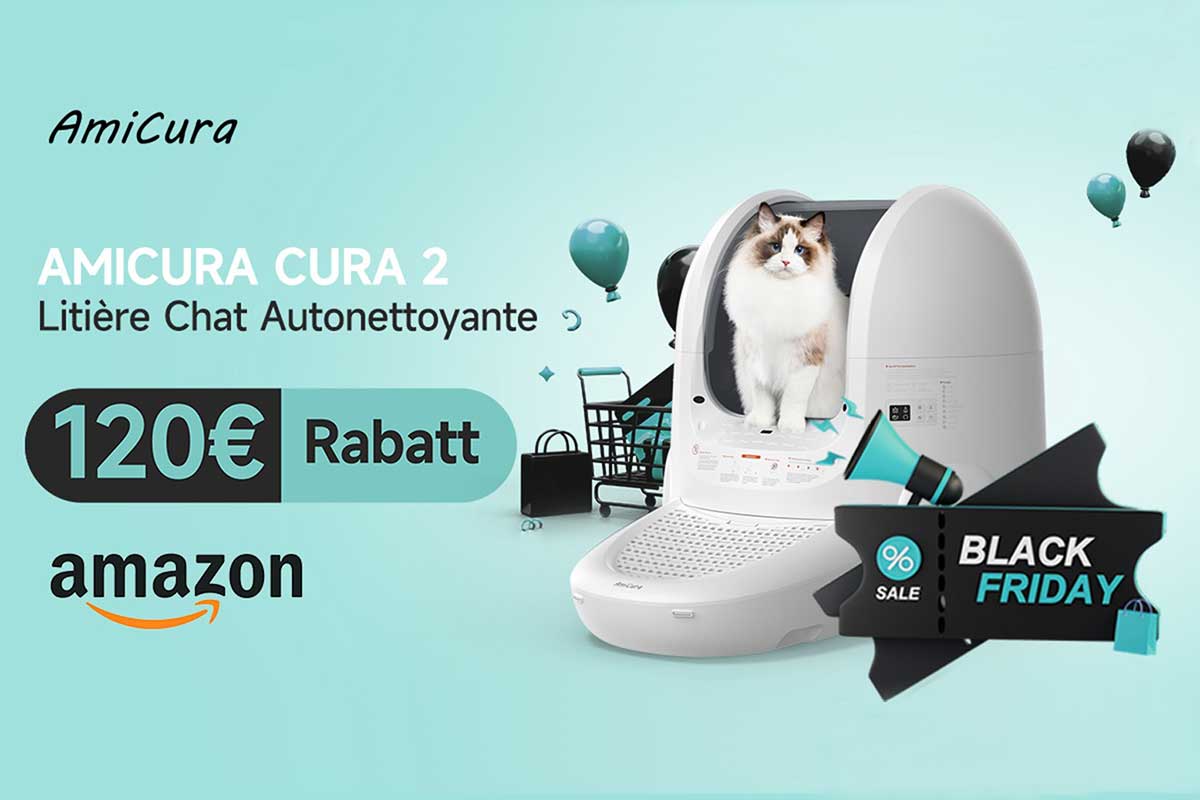 La litière automatisée Amicura Cura2 est à prix réduit pour le Black Friday