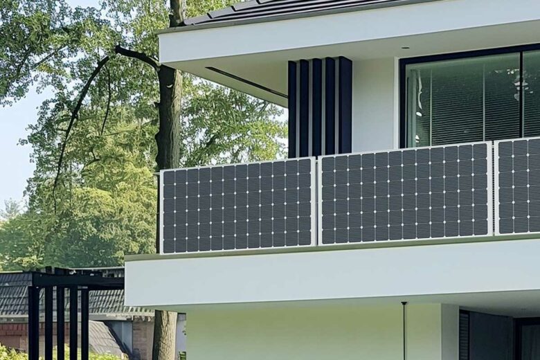 Installation solaire avec panneaux et batterie sur une maison.