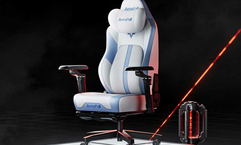 La chaise gaming AutoFull M6 Ultra :en version blanche.