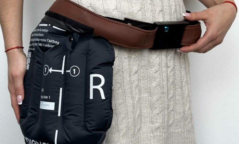 Une ceinture airbag.