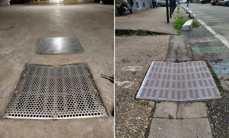Des grilles anti-rongeurs disposées pour éradiquer une prolifération de nuisibles.