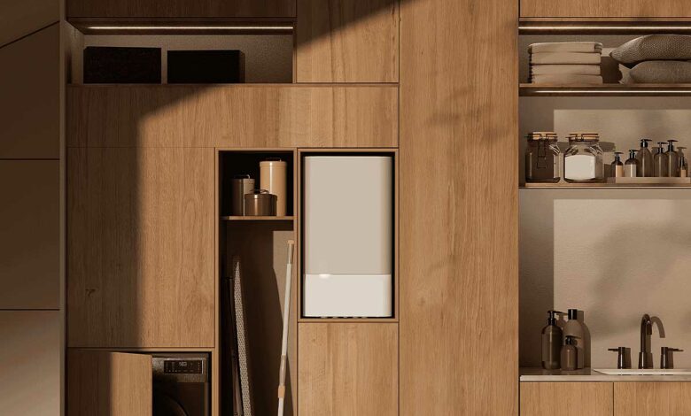 Une unité de pompe à chaleur d'intérieur.