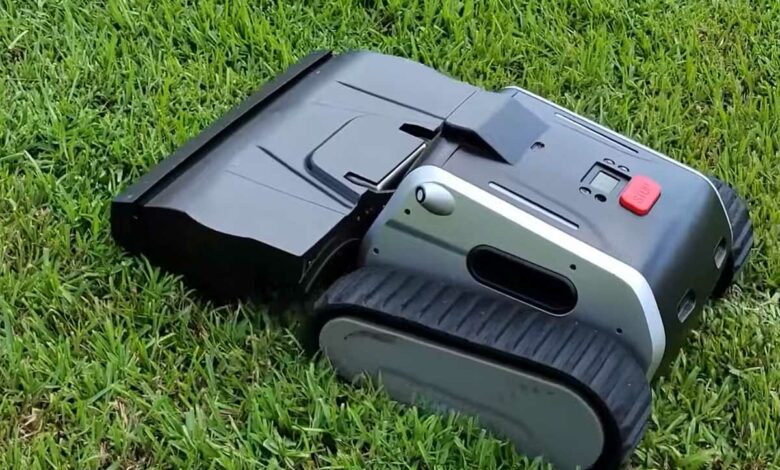 Un robot tondeuse qui passe de partout.