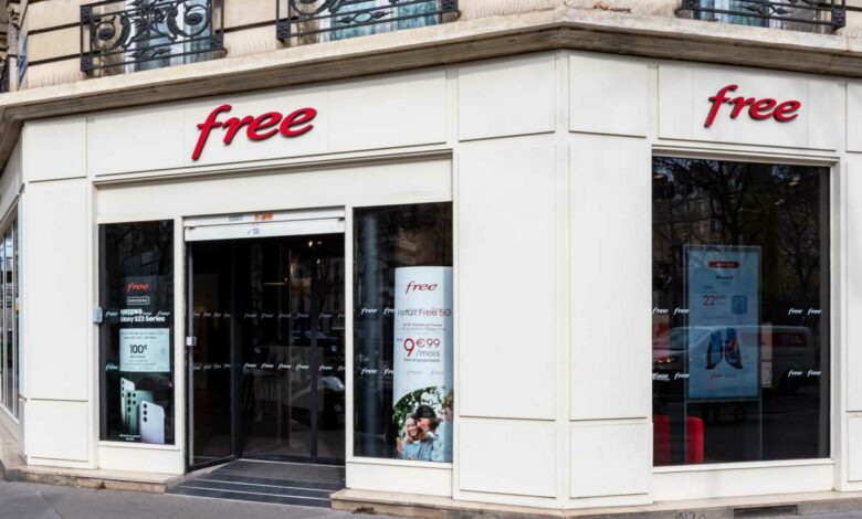 Une boutique de l'opérateur Free.